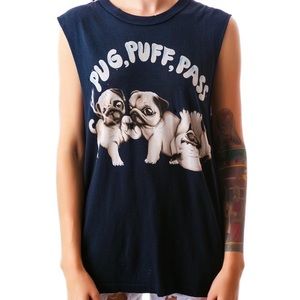 🐶 UNIF Muscle Tank “Pug, Puff, Pass” 💨
